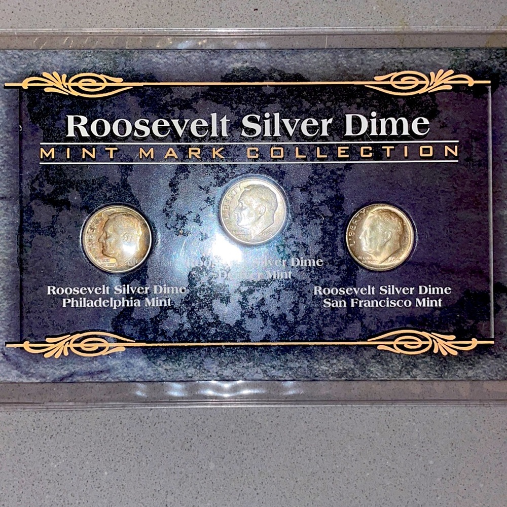 Roosevelt Silver Dime Collection. It is sealed in plastic.
